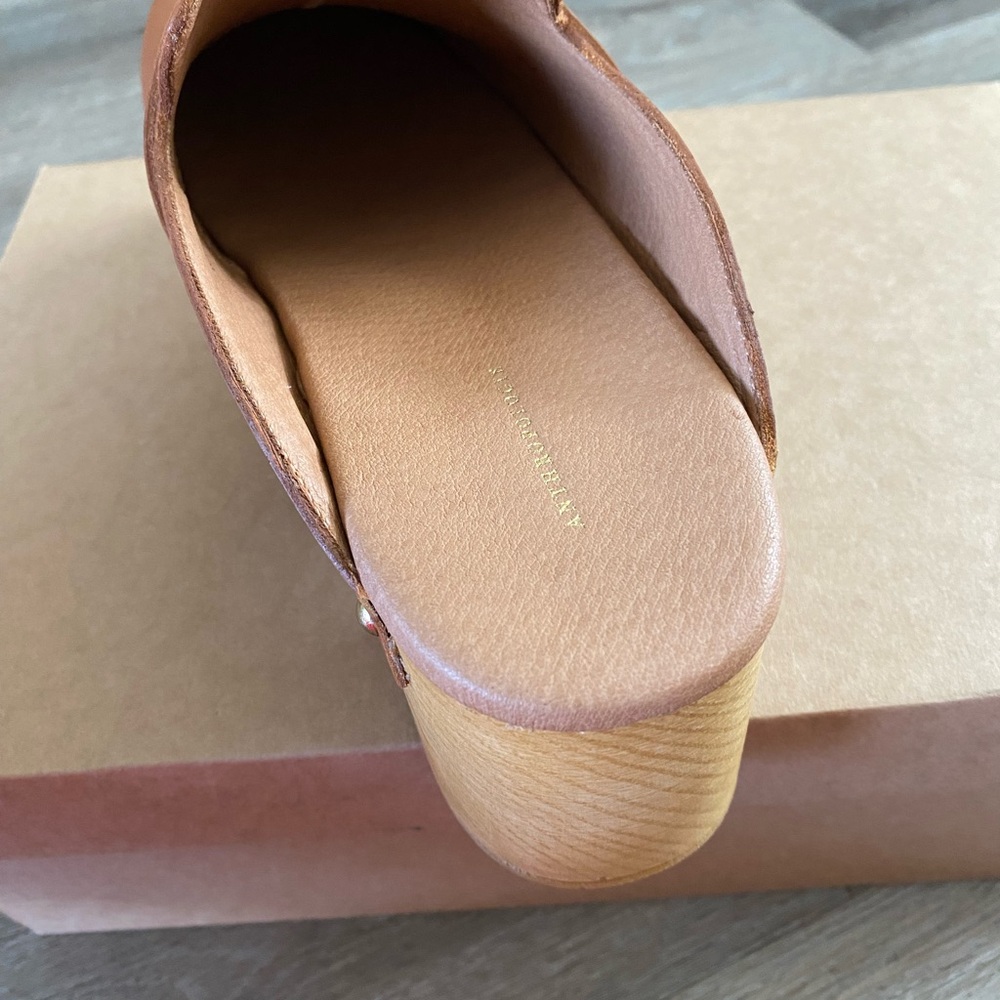 Anthropologie Tan Loafer Clog with Studded Trim - Picture 7 of 8